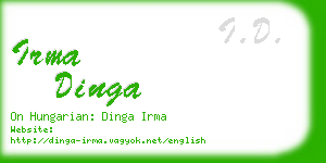 irma dinga business card